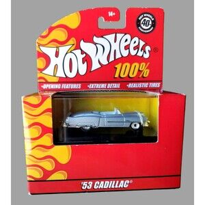 2008 100% Hot Wheels  '53 CADILLAC ELDORADO CONVERTIBLE Silver 40Th. Anniversary
